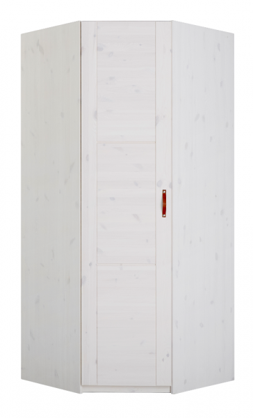 Eckschrank mit Drehtür in whitewash